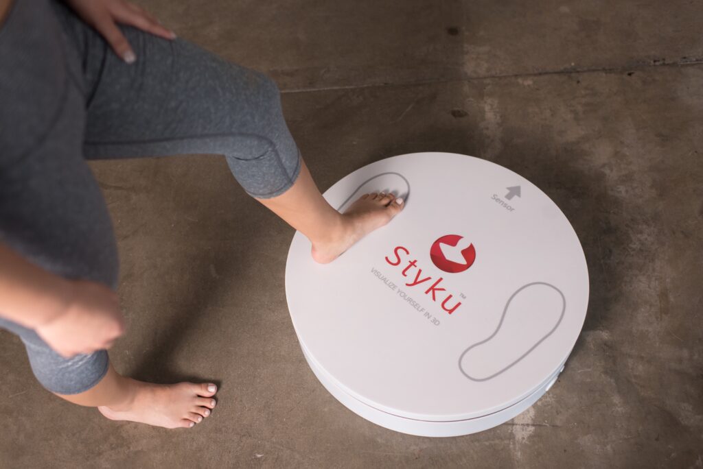 Stepping on Styku 3D Body Scanner|Be Well